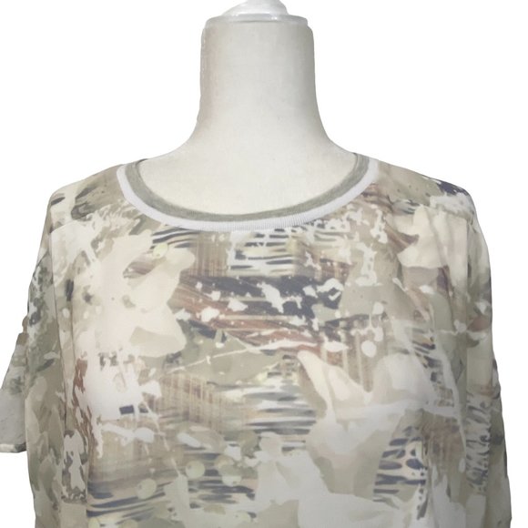 AVON Sheer Layered Pull Over Top Size M/L - Picture 2 of 10